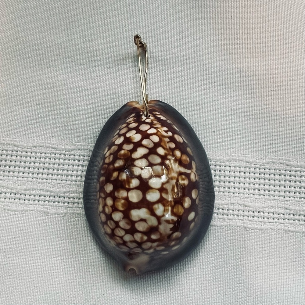 Humpback Cowry Cowrie Shell Gold Wire Bail EUC - Picture 6 of 13